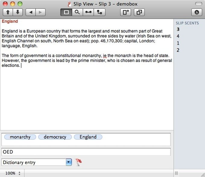 Slipbox screenshot 2
